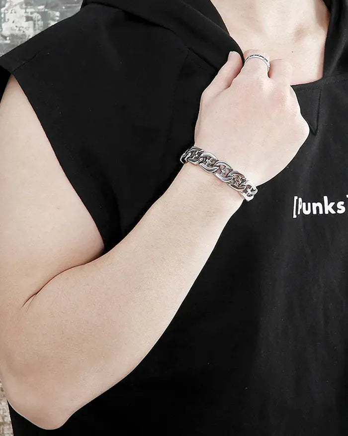 Bracelet For Men Stainless Steel ’Rexlo’ - 21cm / 8.27in