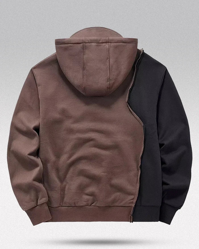 Brown black hoodie ’Magata’ - TECHWEAR STORM™