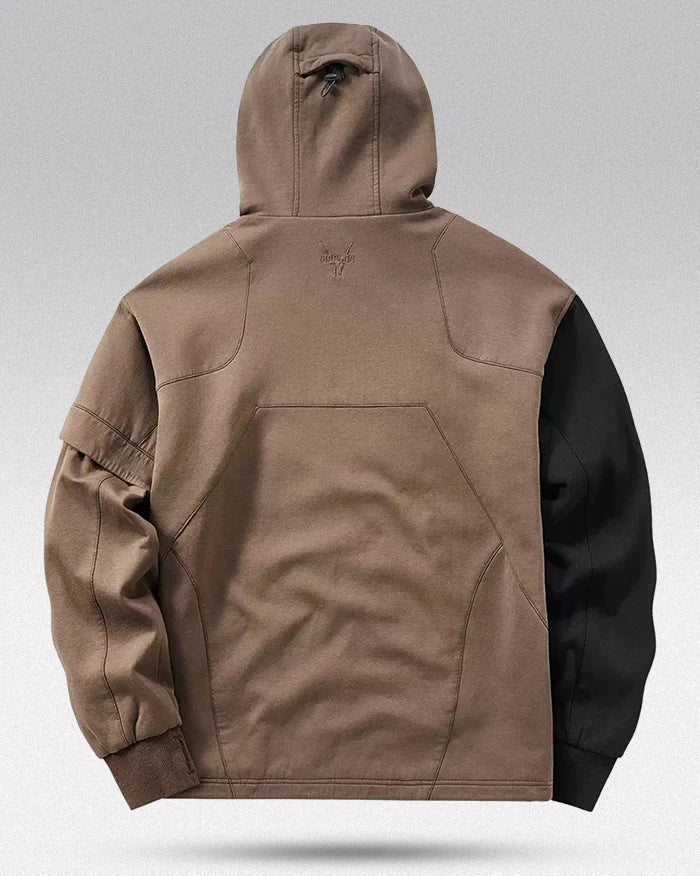 Brown hoodie ’Kakami’ - TECHWEAR STORM™