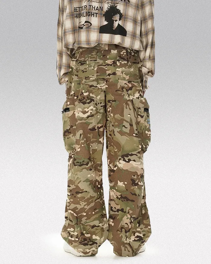 Hi tech camo cargo fashion pant