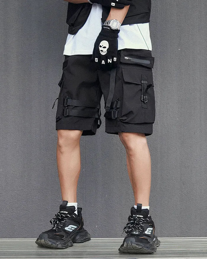 Cargo shorts mens black ’Mutsu’ - TECHWEAR STORM™