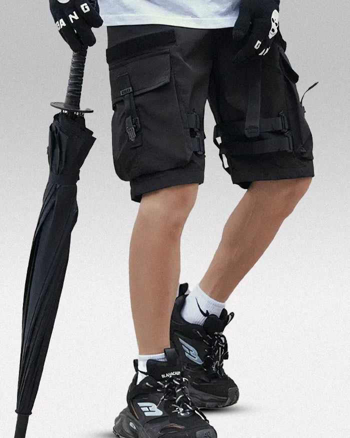 Cargo shorts mens black ’Mutsu’ - TECHWEAR STORM™