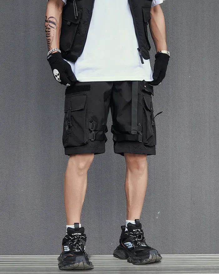 Cargo shorts mens black ’Mutsu’ - TECHWEAR STORM™