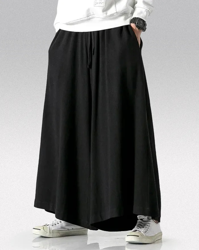 Chinese Style pants ’Beppu’ - M / Black
