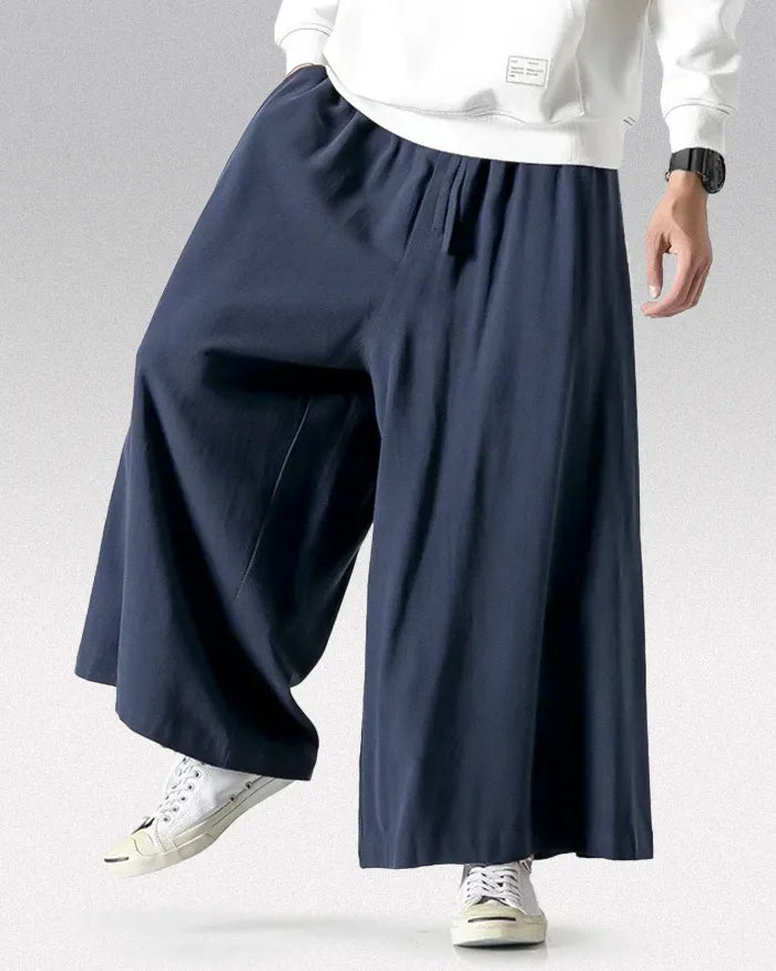 Chinese Style pants ’Beppu’ - M / Dark blue