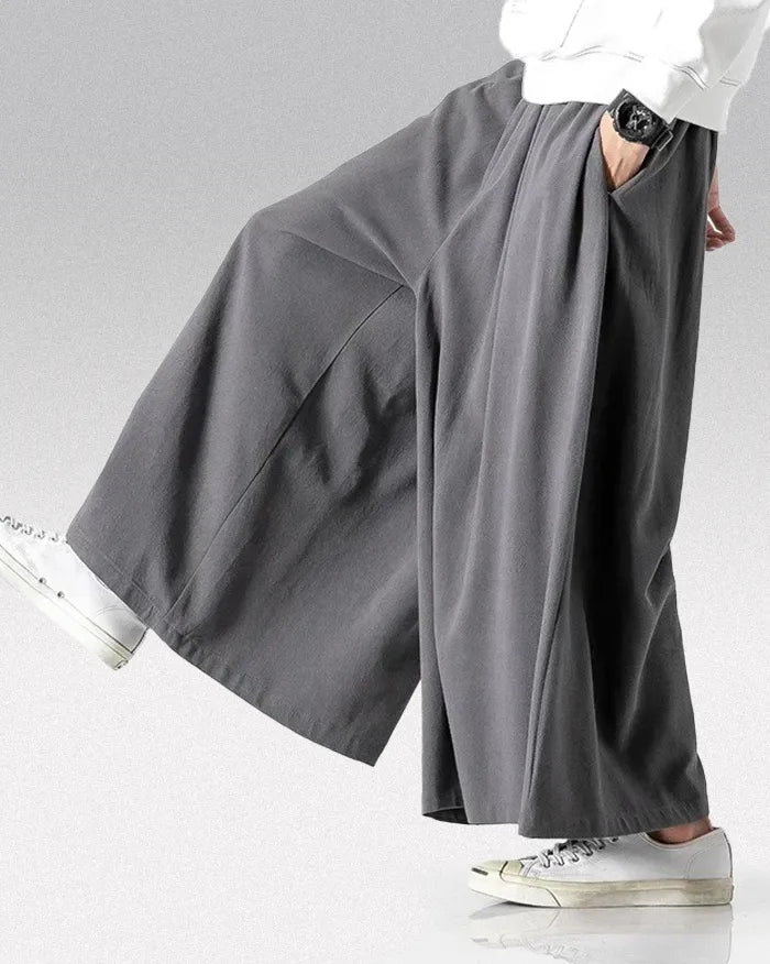 Chinese Style pants ’Beppu’ - M / Dark grey