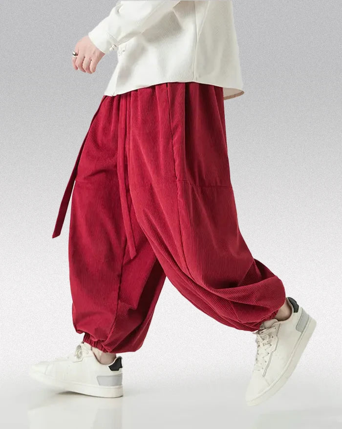 Corduroy Harem Pants ’Toshima’ - TECHWEAR STORM™