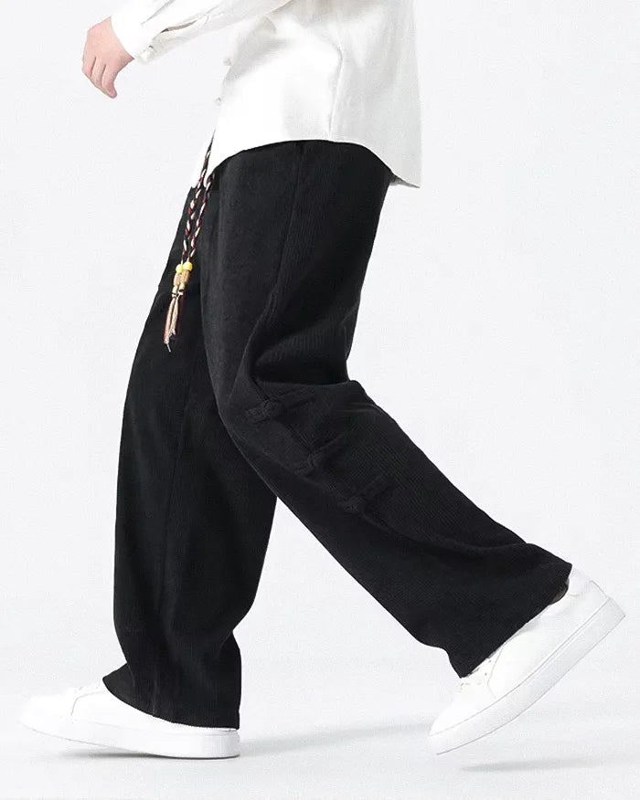 Corduroy wide leg pants ’Kyotabe’ - TECHWEAR STORM™