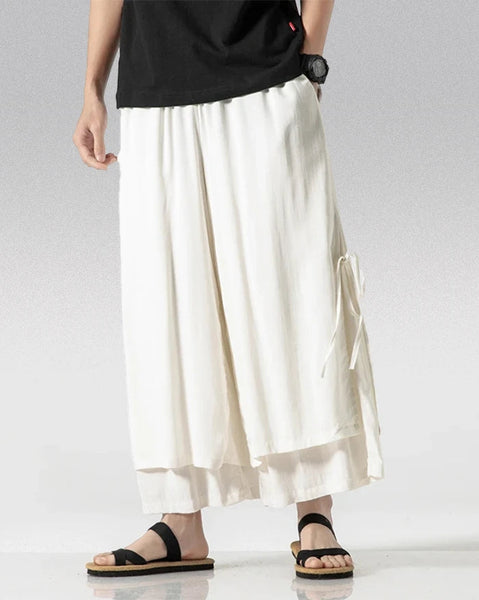 パンツ NOT CONVENTIONAL hakama pant white パンツ NOT CONVENTIONAL hakama pant white White Hakama Pants