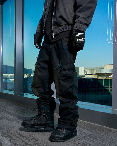 Cyberpunk black pants ’Kaichi’ - TECHWEAR STORM™