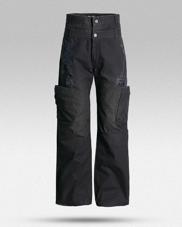 Cyberpunk black pants ’Kaichi’ - TECHWEAR STORM™