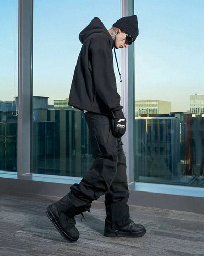 Cyberpunk black pants ’Kaichi’ - TECHWEAR STORM™