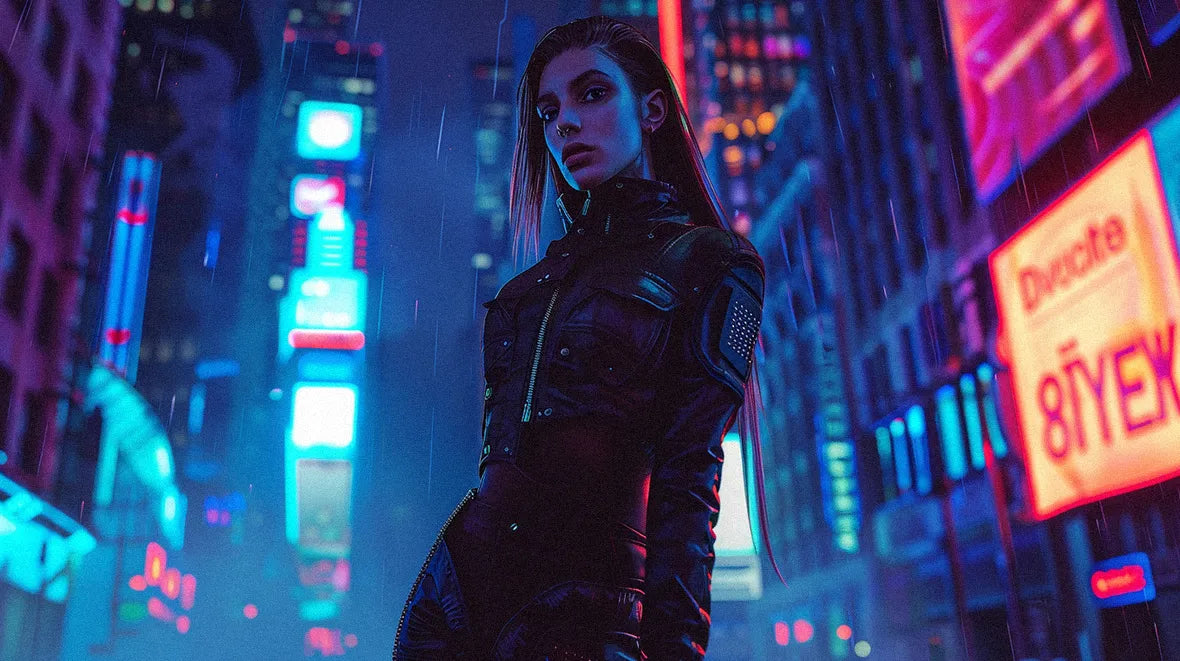 woman in cyberpunk outfit