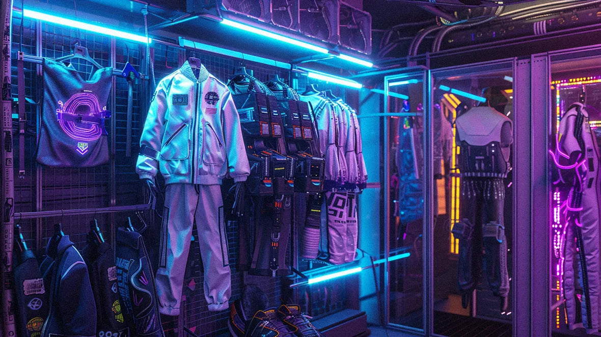 wardrobe of cyberpunk clothes