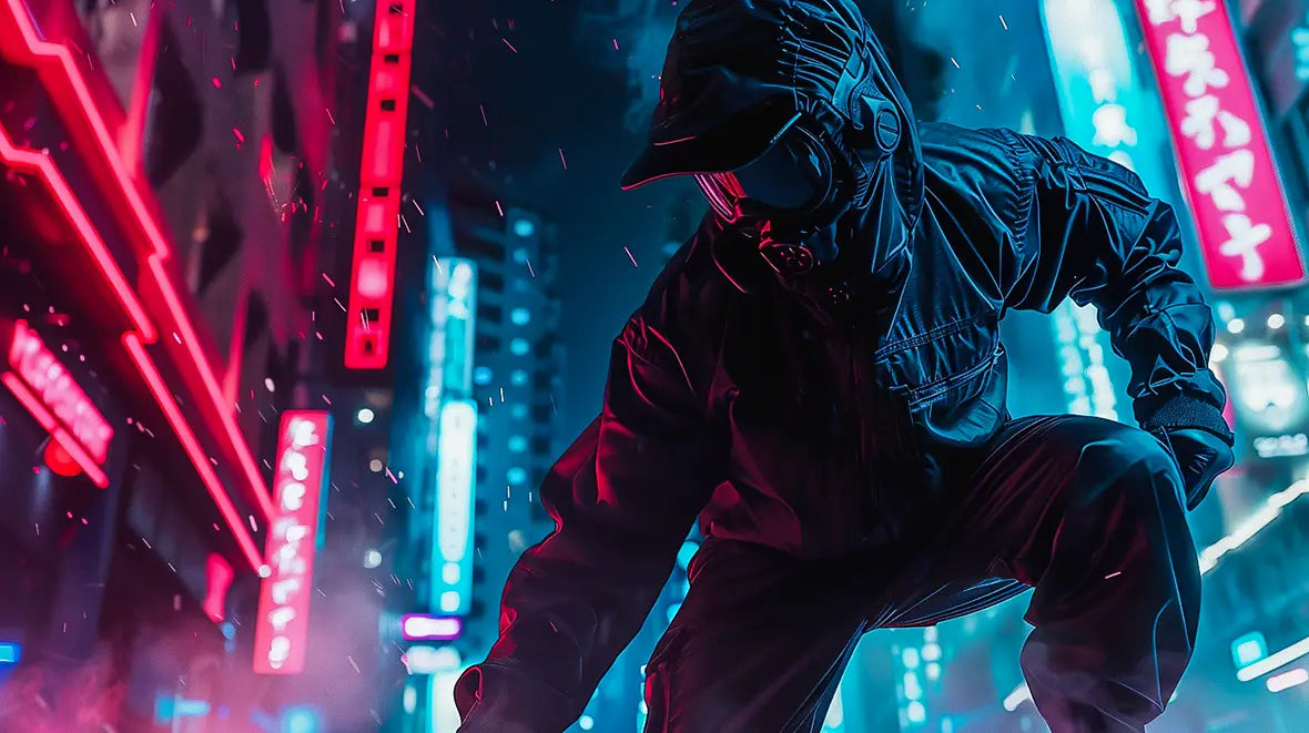 man in cyberpunk style