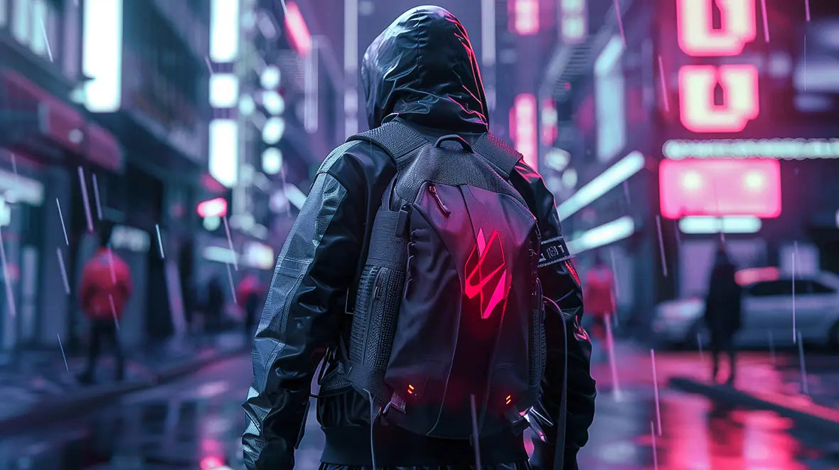 man in cyberpunk outfit