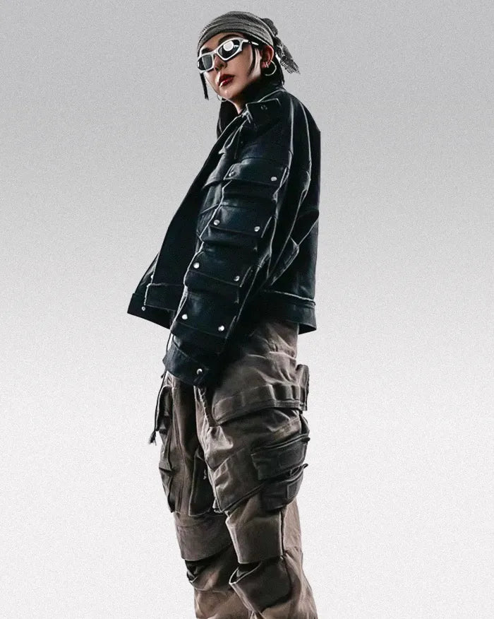 Cyberpunk jean jacket ’Nanako’ - TECHWEAR STORM™