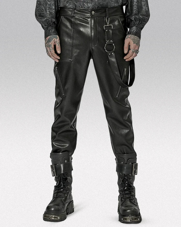 Cyberpunk leather pants ’Rumo’ - TECHWEAR STORM™