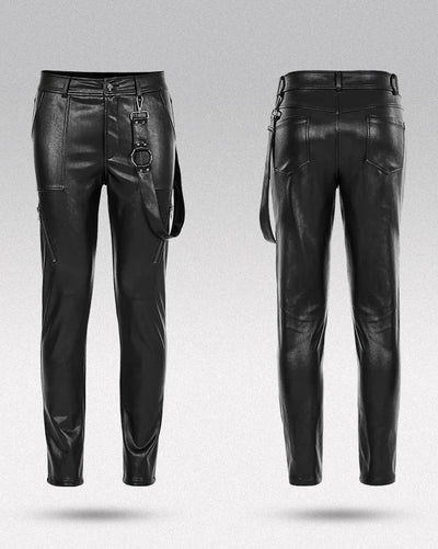 Cyberpunk leather pants ’Rumo’ - TECHWEAR STORM™