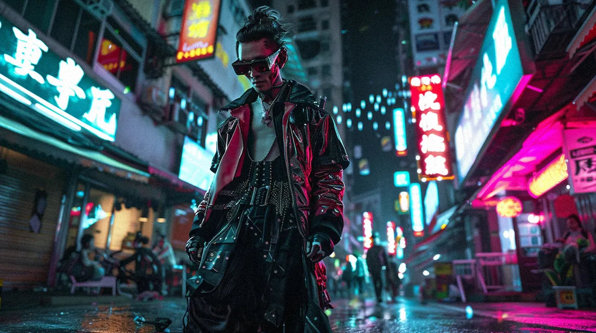 man in Cyberpunk Clothing