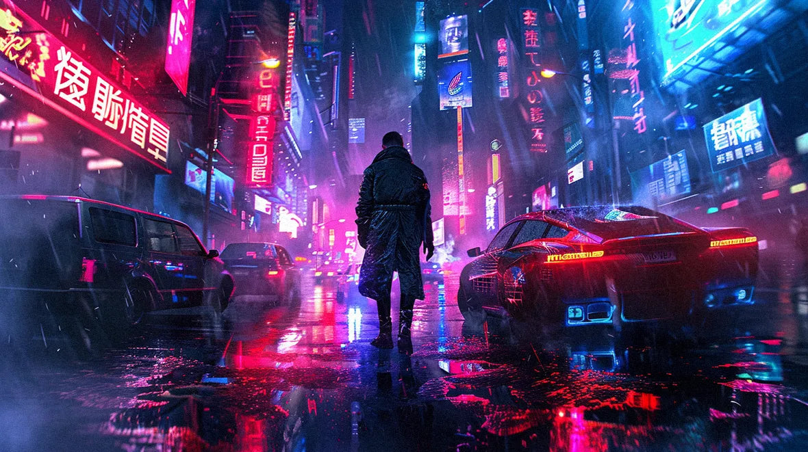 city in Cyberpunk Aesthetic