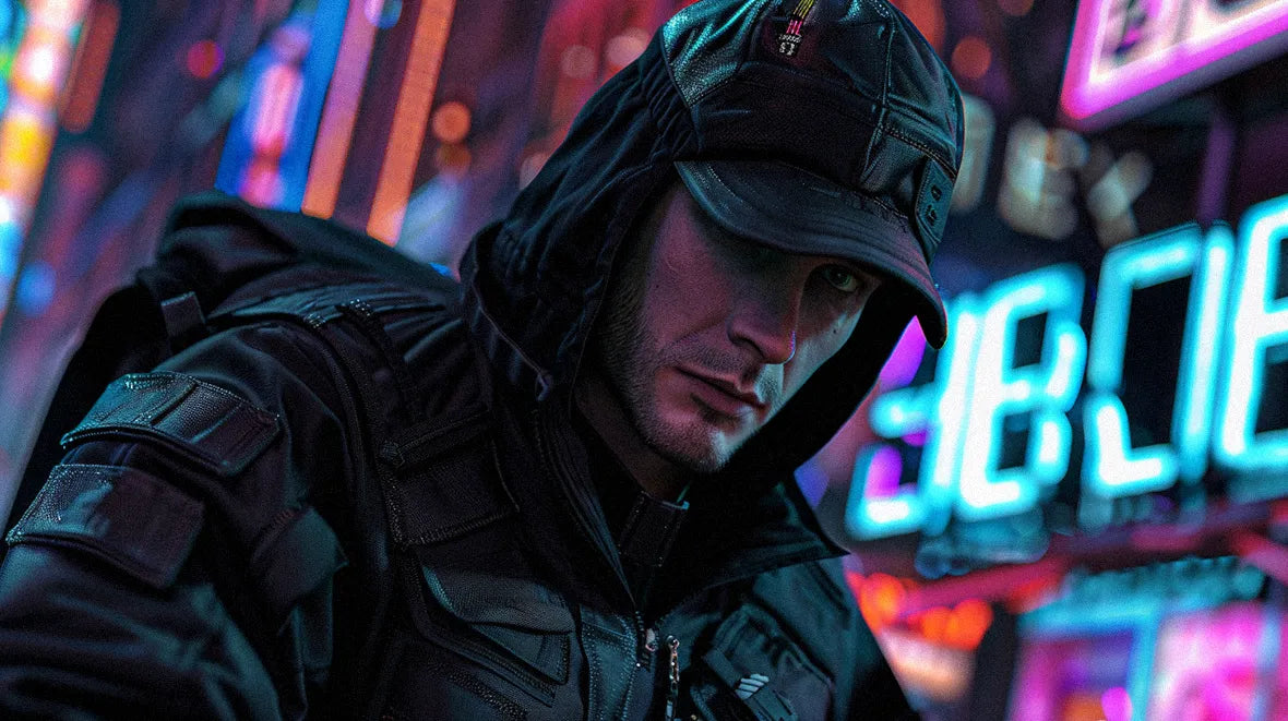 man in Cyberpunk outfit