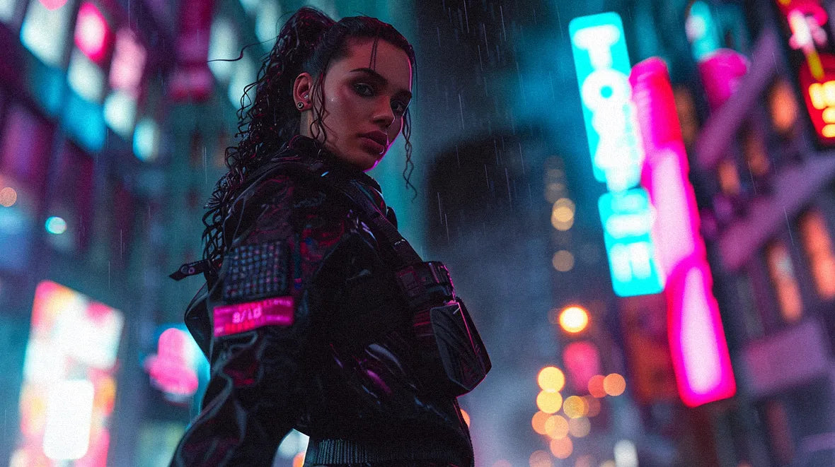 girl in Cyberpunk outfit