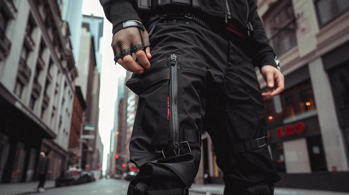 man wearing cyberpunk outfit