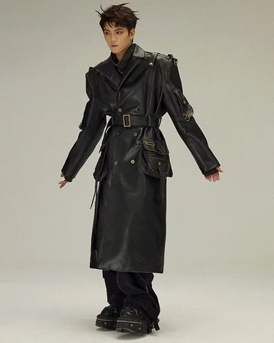 Cyberpunk trench coat ’Kamirai’ - TECHWEAR STORM™