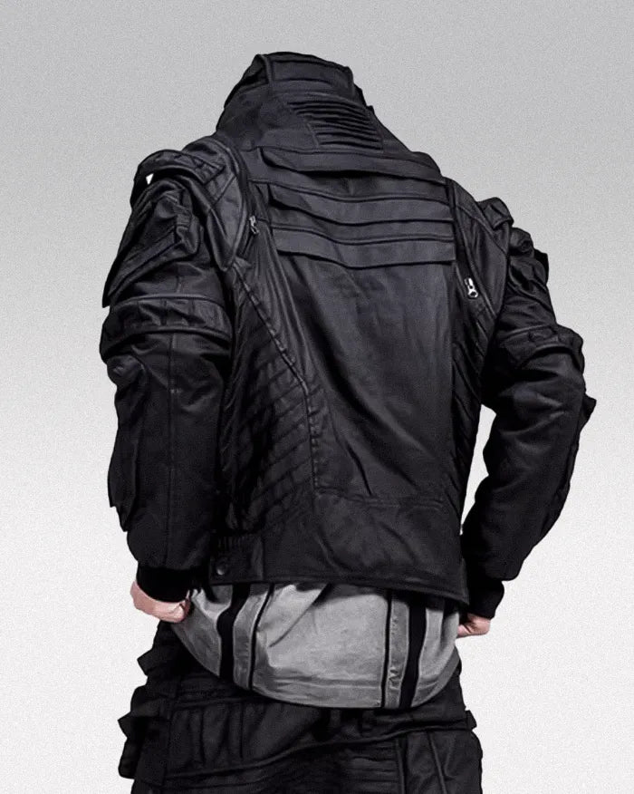 Cyberpunk Waxed jacket ’Chiura’ - TECHWEAR STORM™