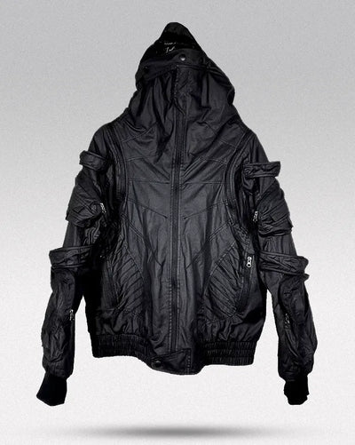 Cyberpunk Waxed jacket ’Chiura’ - TECHWEAR STORM™