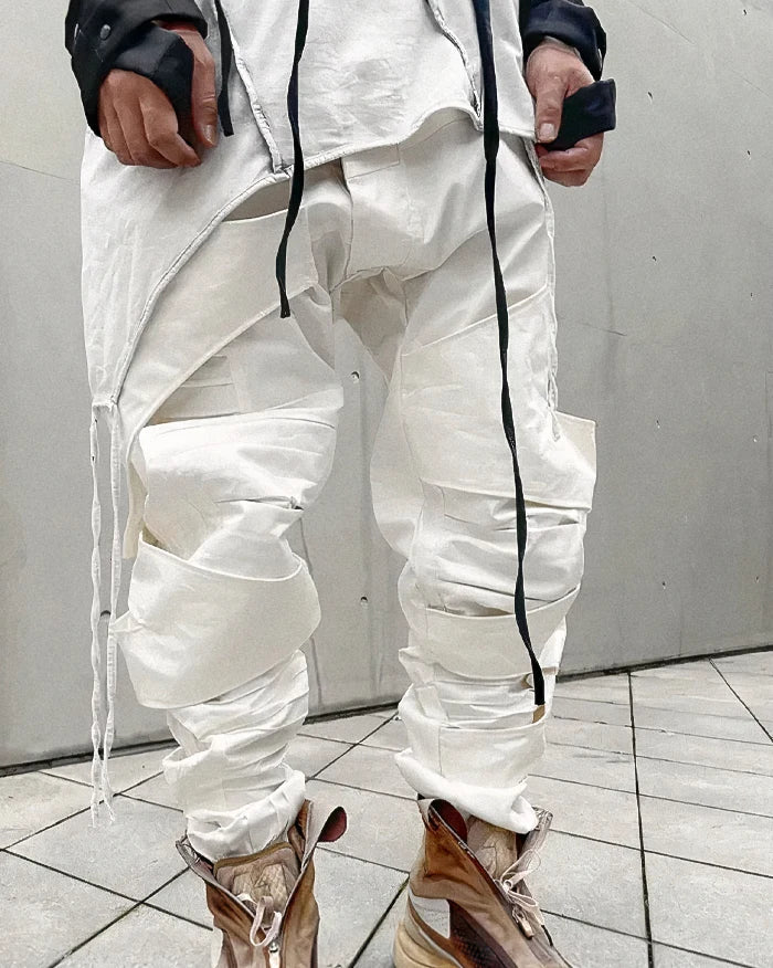 Cyberpunk white pants ’Kodate’ - TECHWEAR STORM™