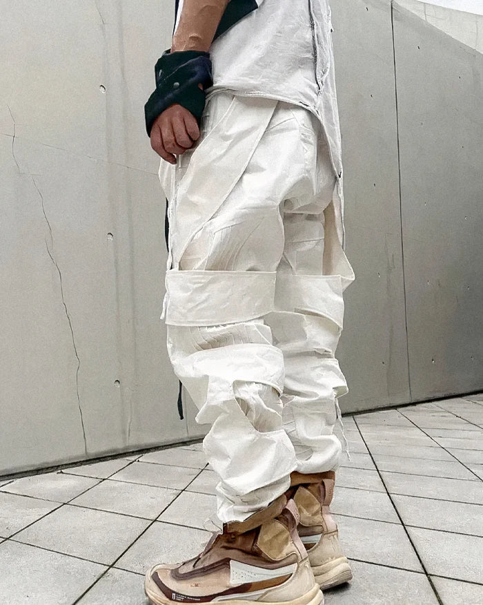 Cyberpunk white pants ’Kodate’ - TECHWEAR STORM™