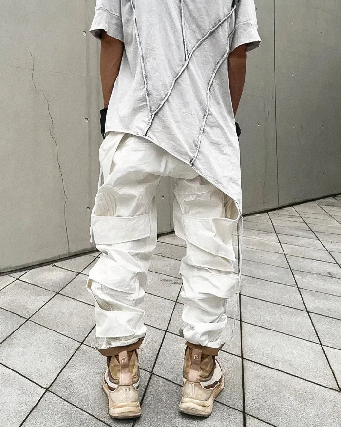 Cyberpunk white pants ’Kodate’ - TECHWEAR STORM™