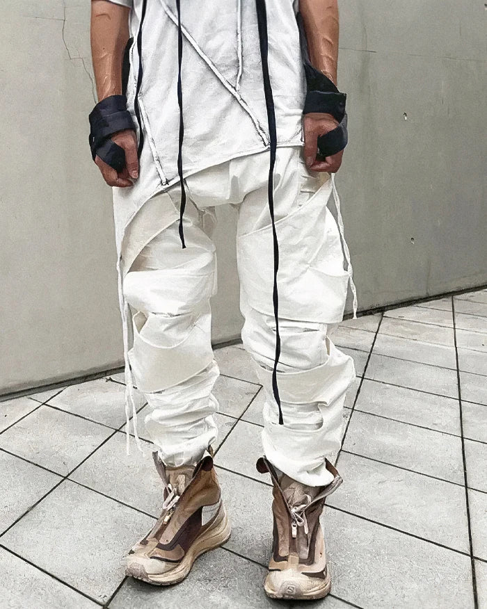 Cyberpunk white pants ’Kodate’ - TECHWEAR STORM™