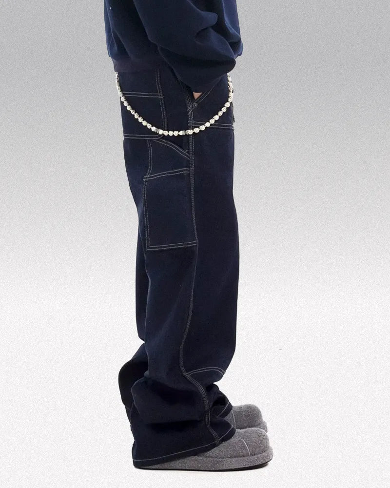 Dark blue baggy jeans ’Magane’ - TECHWEAR STORM™