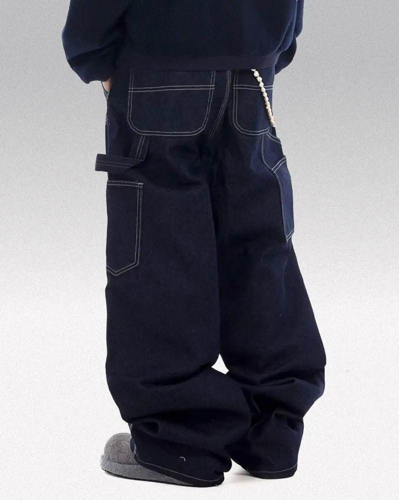 Dark blue baggy jeans ’Magane’ - TECHWEAR STORM™