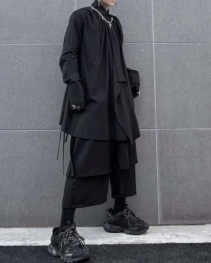 Darkwear Long Shirt ’Komura’ - TECHWEAR STORM™