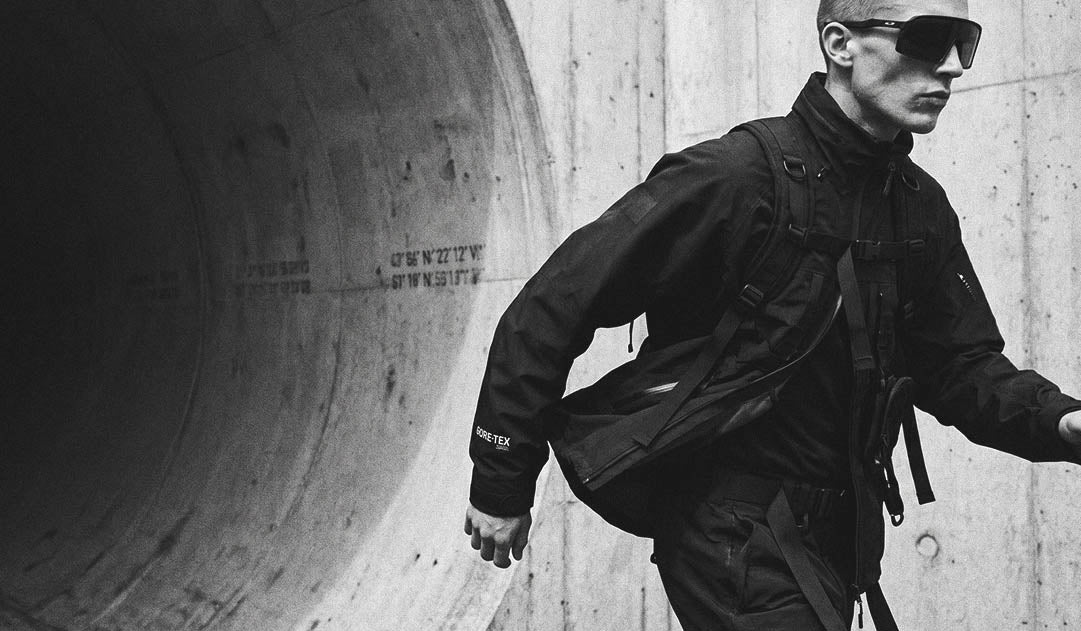 man in techwear oufit