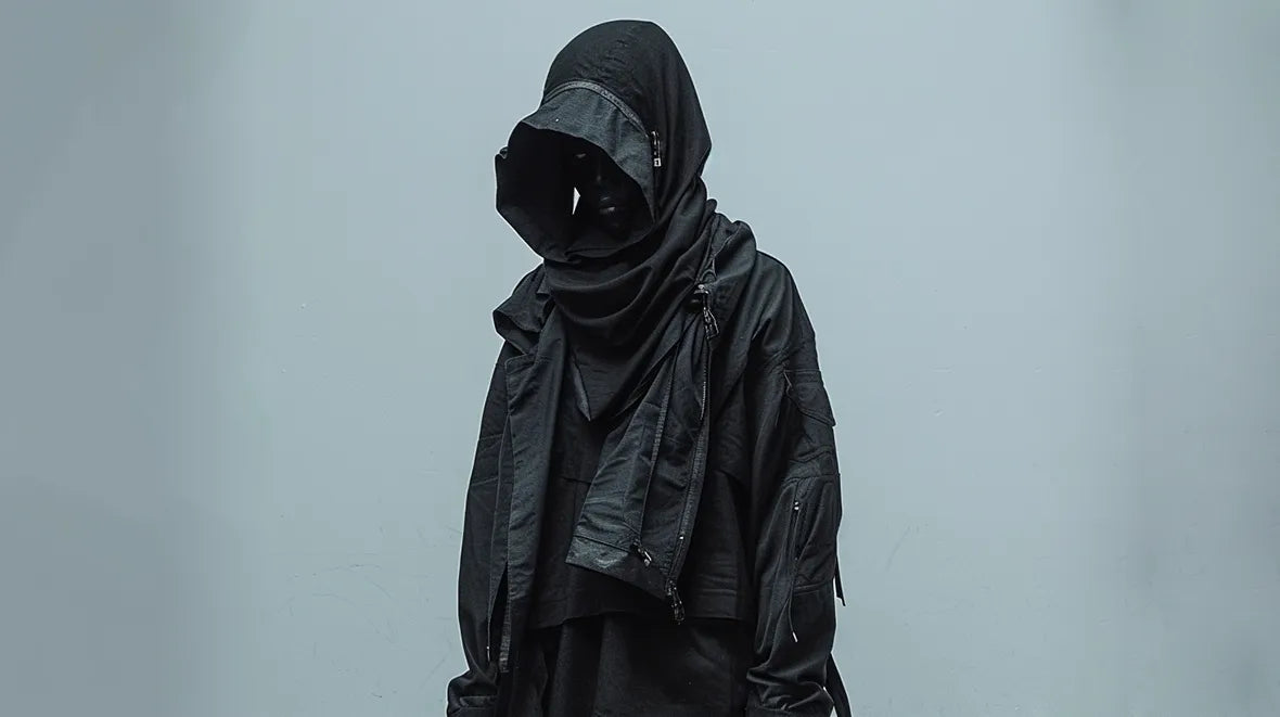 man in darkwear outfit