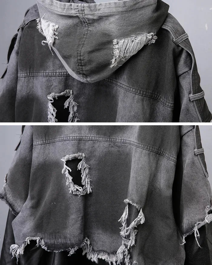Denim patchwork jacket ’Shaul’
