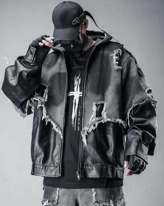 Denim patchwork jacket ’Shaul’