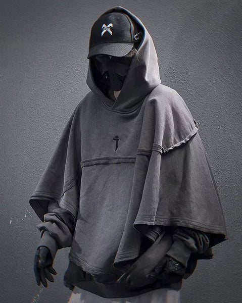 【Cest Nous】　Fake Two Piece Hoodie fake-two-piece-hoodie-obu-gray