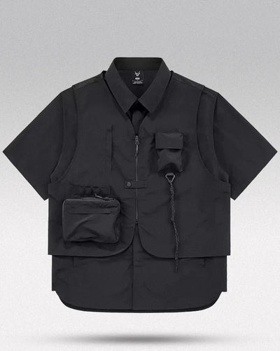 Fake two piece shirt ’Yukumo’ - TECHWEAR STORM™