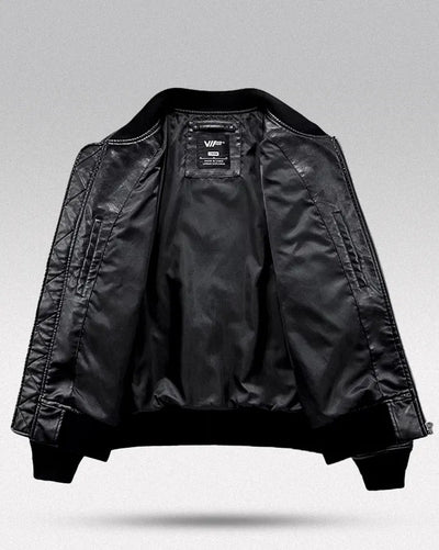 Faux leather bomber jacket ’Kaide’ - TECHWEAR STORM™