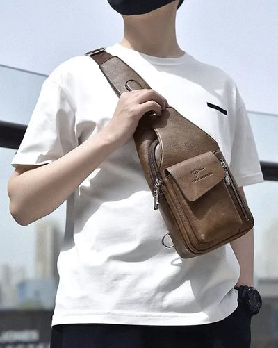 Faux leather crossbody bag ’Yokashi’ - TECHWEAR STORM™