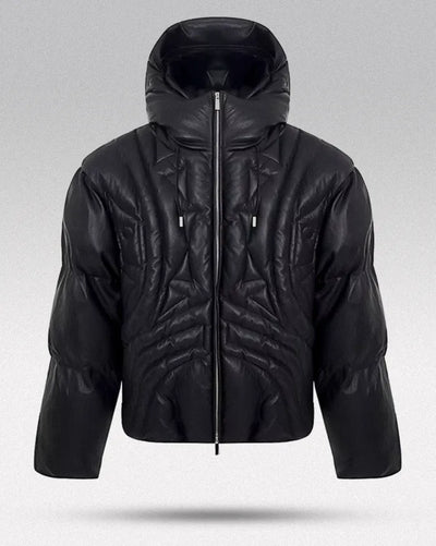 Faux Leather down jacket ’Hiratsu’ - TECHWEAR STORM™