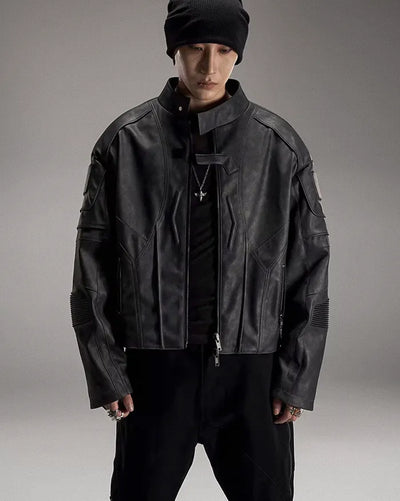 Faux leather jacket ’Takagi’ - TECHWEAR STORM™