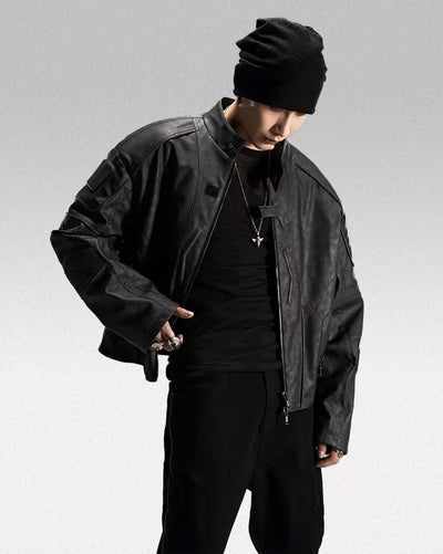 Faux leather jacket ’Takagi’ - TECHWEAR STORM™