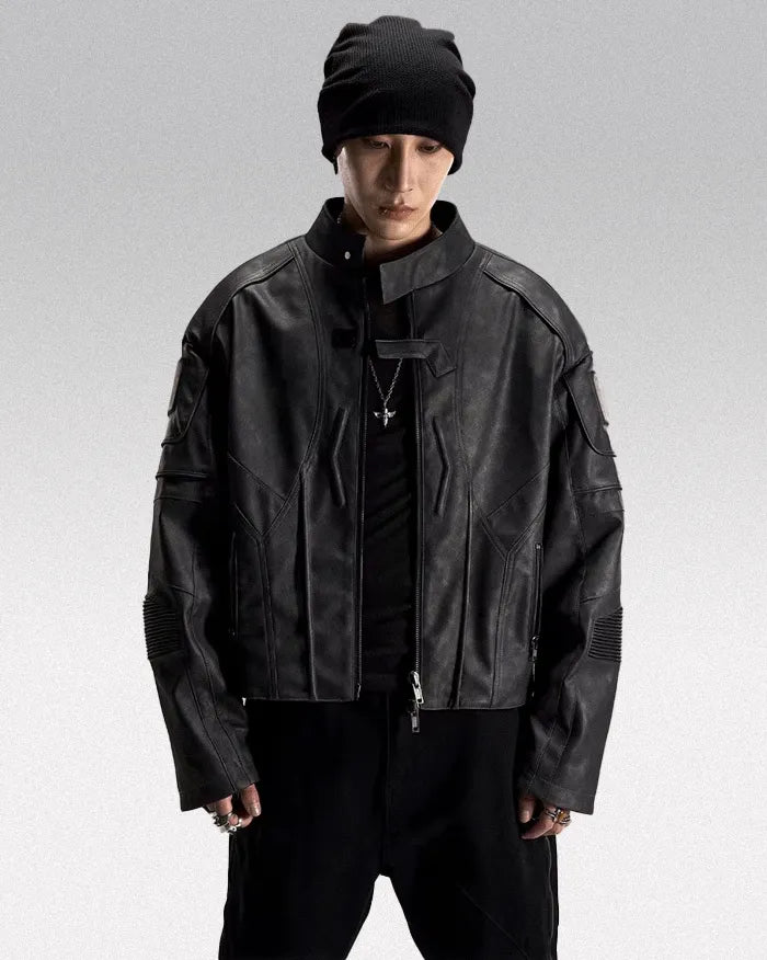 Faux leather jacket ’Takagi’ - TECHWEAR STORM™